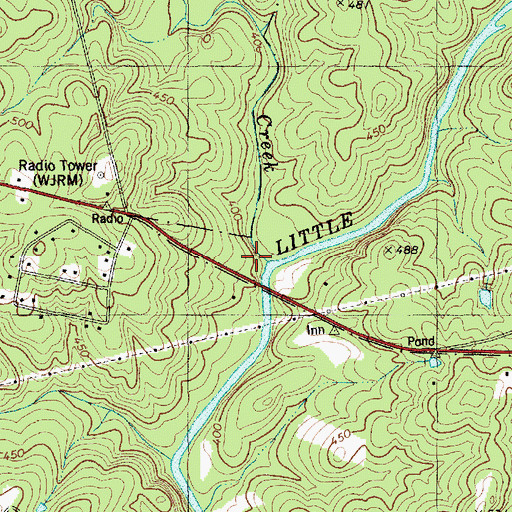 Topographic Map of Densons Creek, NC