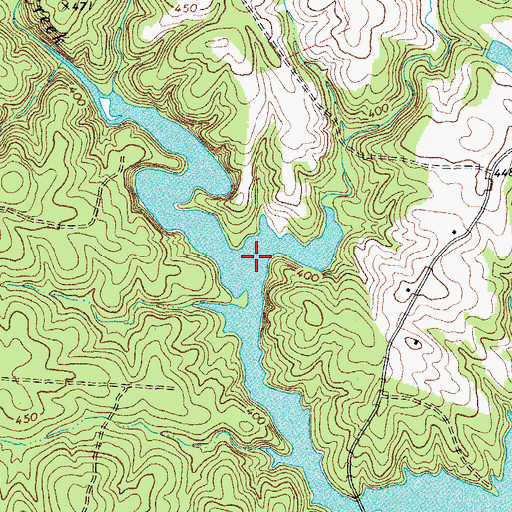 Topographic Map of Dickens Creek, NC