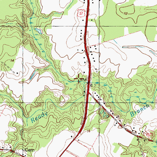 Topographic Map of Dog Branch, NC