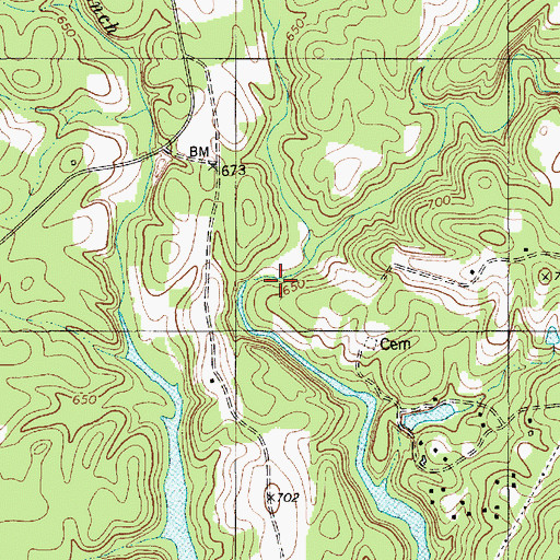 Topographic Map of Dry Branch, NC