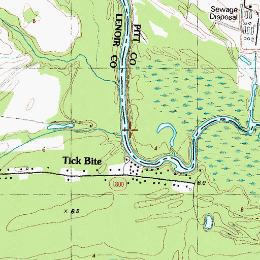 Topographic Map of Eagle Swamp, NC