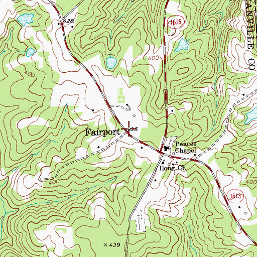 Topographic Map of Fairport, NC