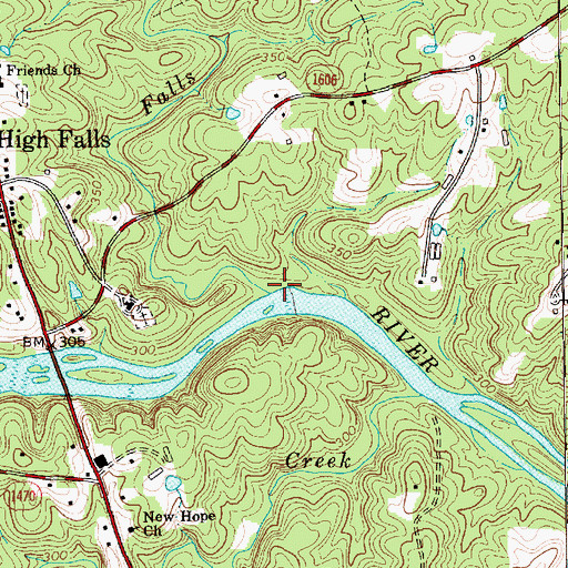 Topographic Map of Falls Creek, NC