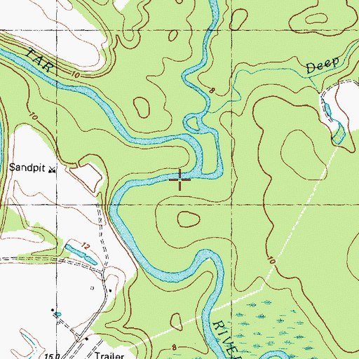 Topographic Map of Fishing Creek, NC