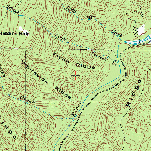 Topographic Map of Flynn Ridge, NC