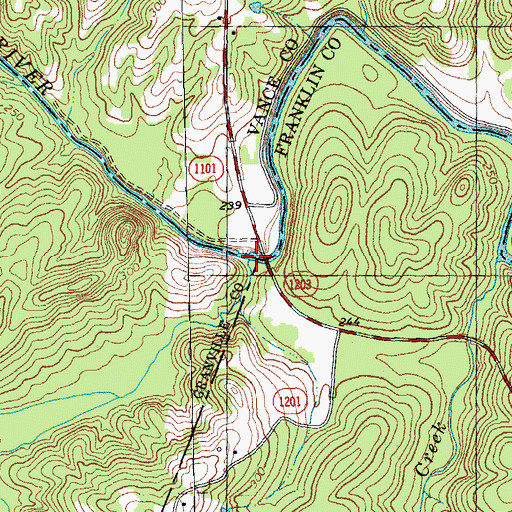 Topographic Map of Ford Creek, NC