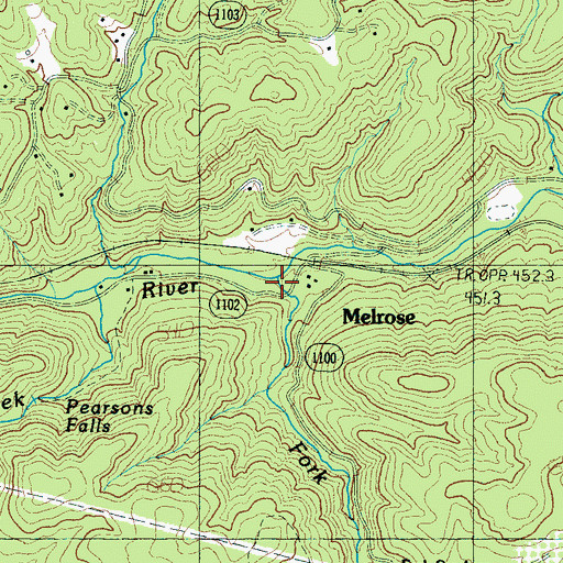 Topographic Map of Fork Creek, NC