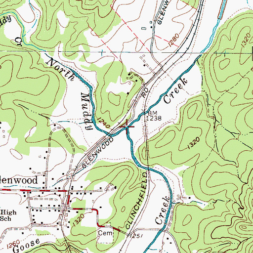 Topographic Map of Goose Creek, NC