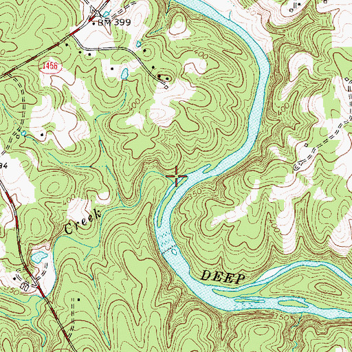Topographic Map of Grassy Creek, NC