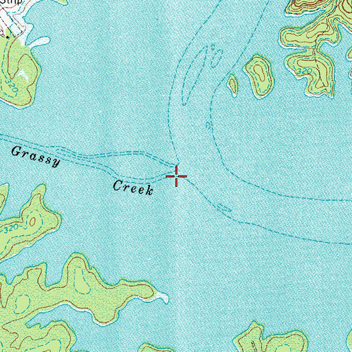 Topographic Map of Grassy Creek, VA