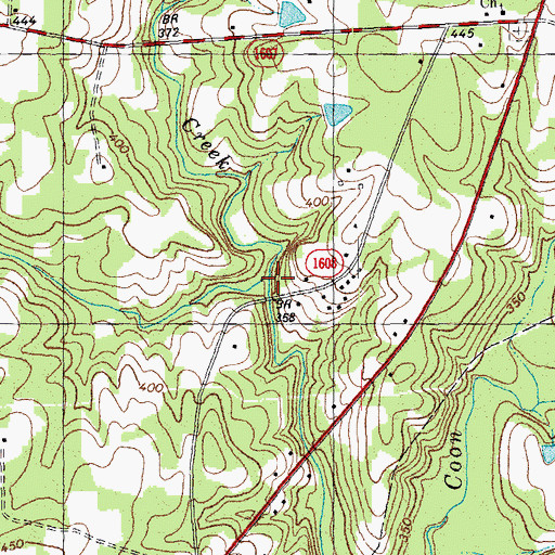 Topographic Map of Hachers Run, NC