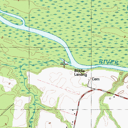 Topographic Map of Halfmoon Creek, NC