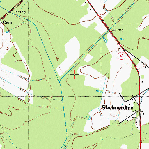 Topographic Map of Indian Well Swamp, NC