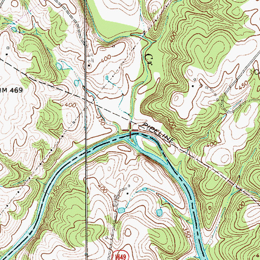 Topographic Map of Island Creek, NC