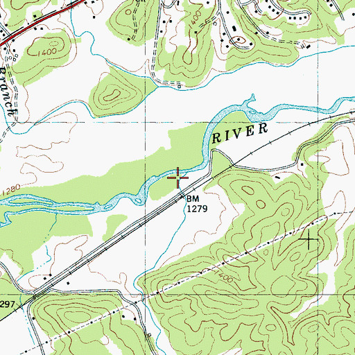 Topographic Map of Jake Creek, NC