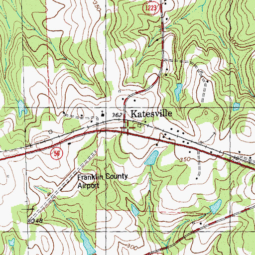 Topographic Map of Katesville, NC