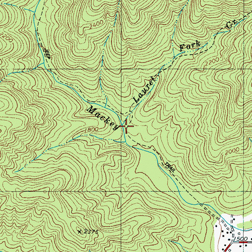 Topographic Map of Laurel Fork Creek, NC