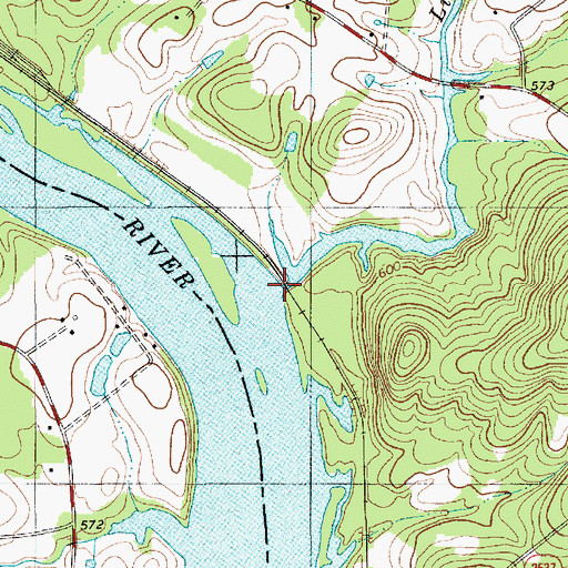 Topographic Map of Lick Creek, NC