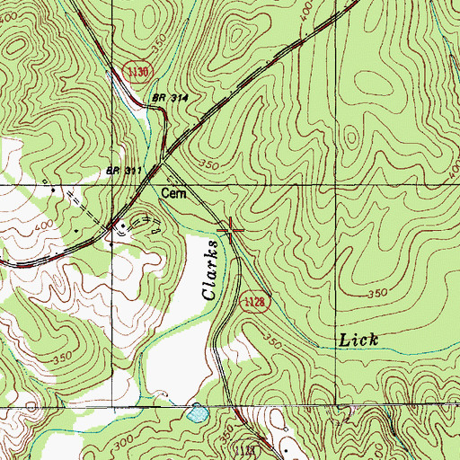 Topographic Map of Lick Fork, NC