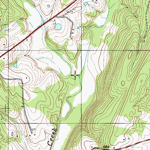 Topographic Map of Little Buffalo Creek, NC