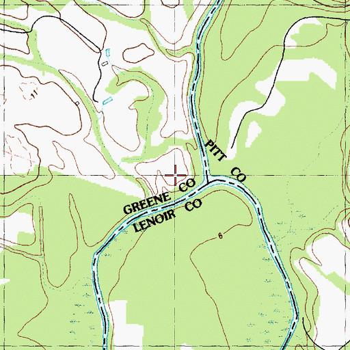 Topographic Map of Little Contentnea Creek, NC