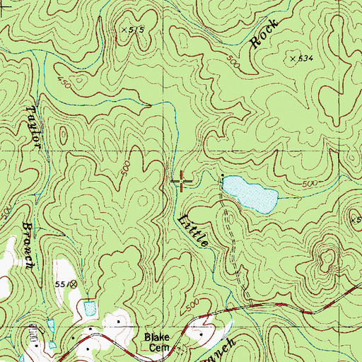 Topographic Map of Little Creek, NC