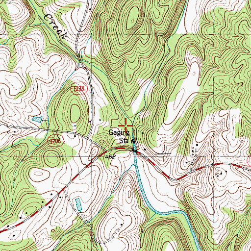 Topographic Map of Little Creek, NC