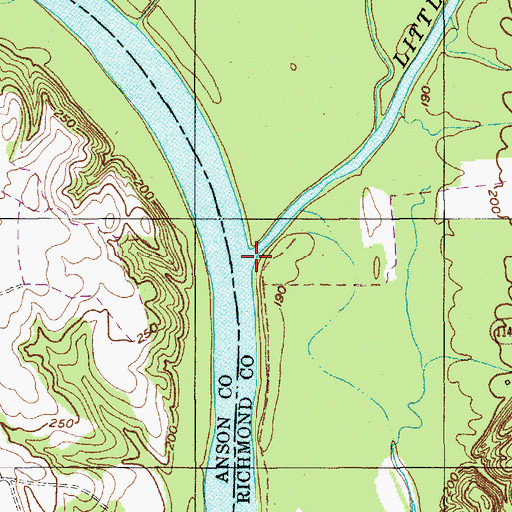 Topographic Map of Little River, NC