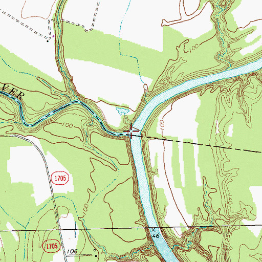 Topographic Map of Little River, NC