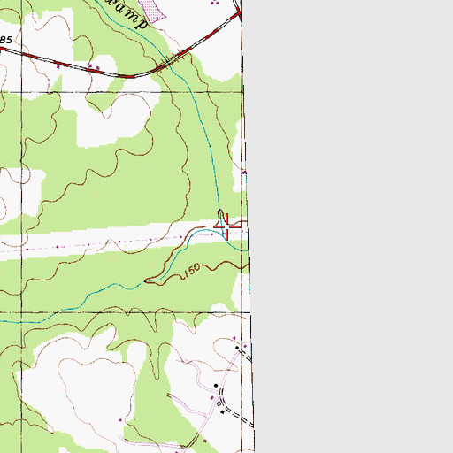 Topographic Map of Little Swamp, NC
