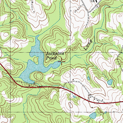 Topographic Map of Long Branch, NC