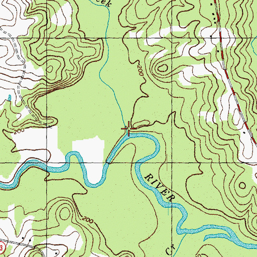 Topographic Map of Lynch Creek, NC