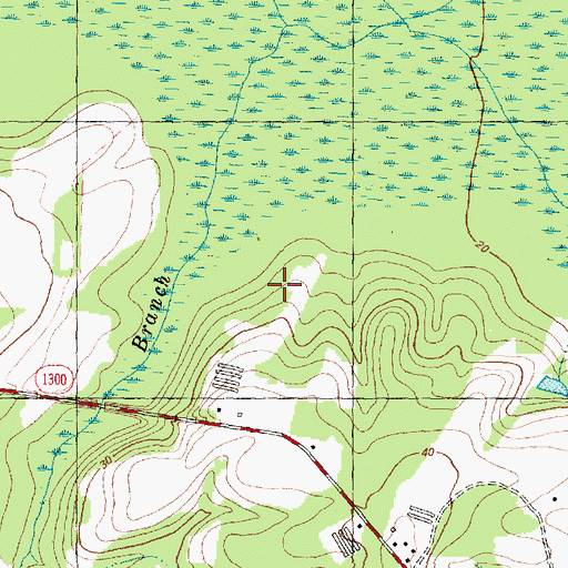 Topographic Map of Maple Branch, NC