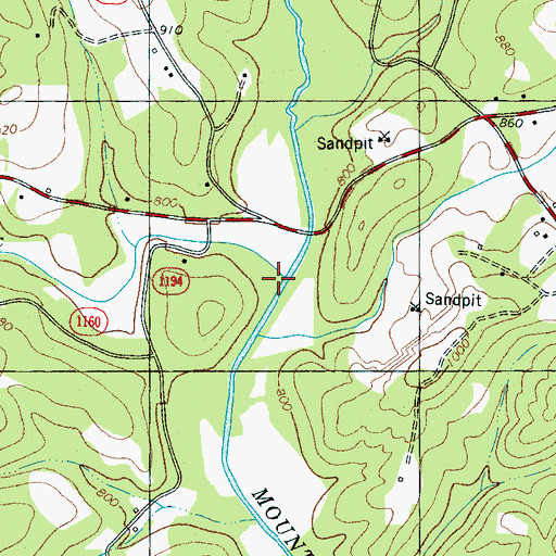Topographic Map of Maple Creek, NC