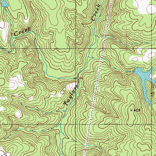 Topographic Map of McGee Creek, NC