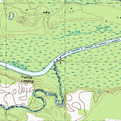 Topographic Map of Mosley Creek, NC