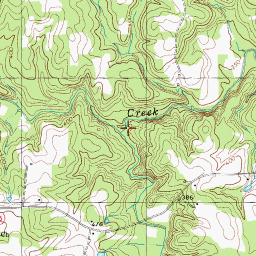 Topographic Map of Mountain Creek, NC