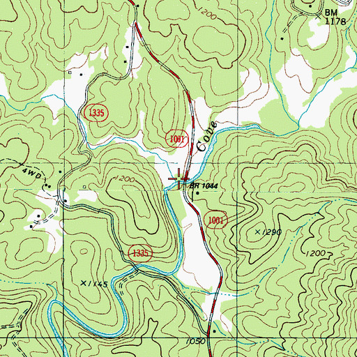 Topographic Map of Otter Creek, NC