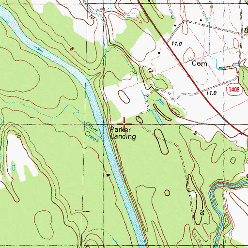 Topographic Map of Otter Creek, NC