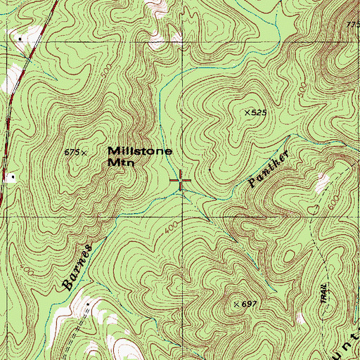Topographic Map of Panther Branch, NC