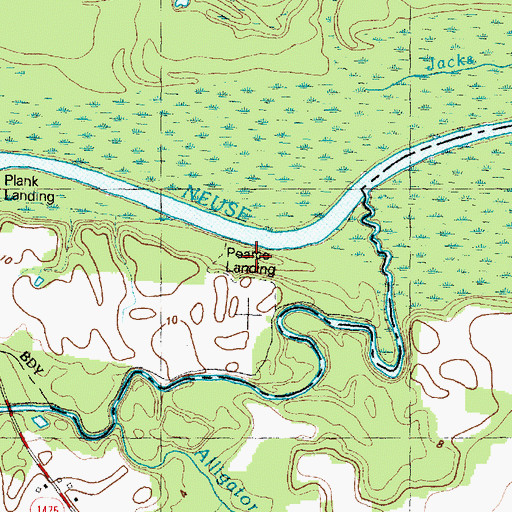 Topographic Map of Pearce Landing, NC