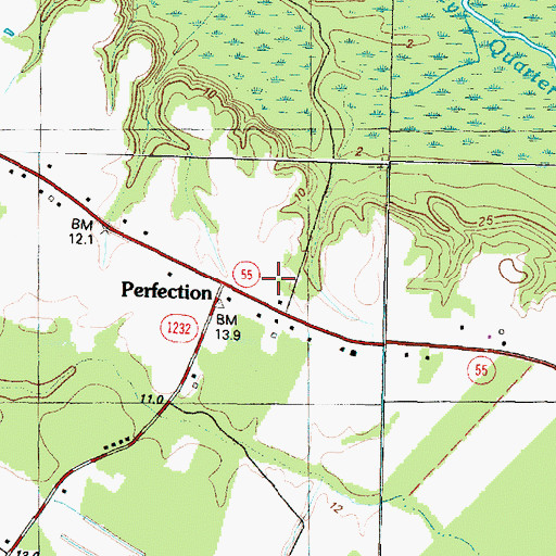 Topographic Map of Perfection, NC