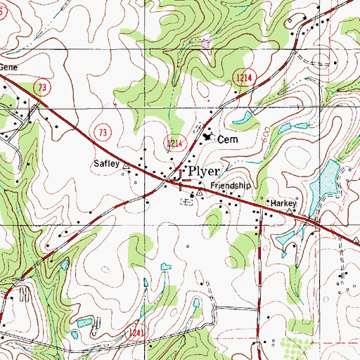 Topographic Map of Plyer, NC