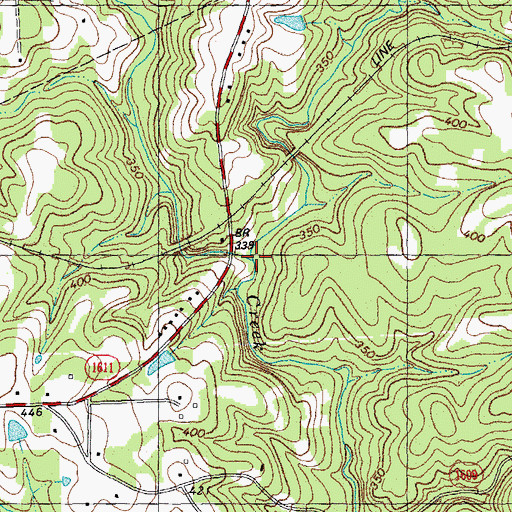 Topographic Map of Poplar Creek, NC