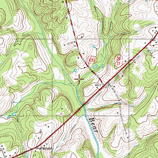 Topographic Map of Ramsey Creek, NC
