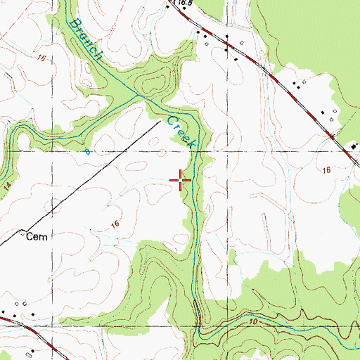 Topographic Map of Rattlesnake Branch, NC