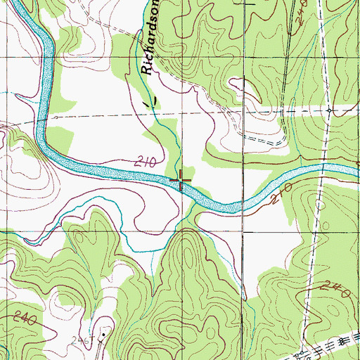 Topographic Map of Richardson Creek, NC