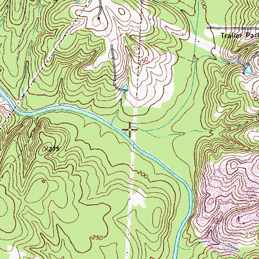 Topographic Map of Richland Creek, NC