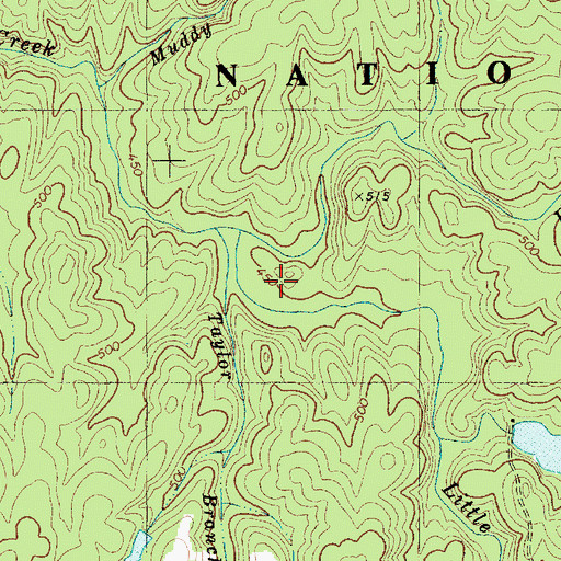 Topographic Map of Rock Branch, NC