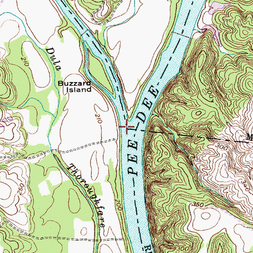 Topographic Map of Rocky River, NC